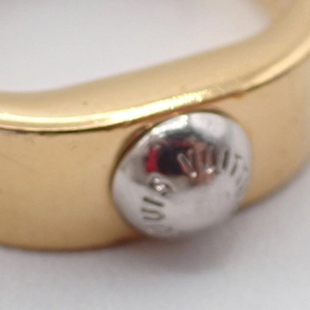 LOUIS VUITTON Nanogram Ring Size M Gold Silver Italy Accessory M00211 67EG247 - Picture 8 of 13